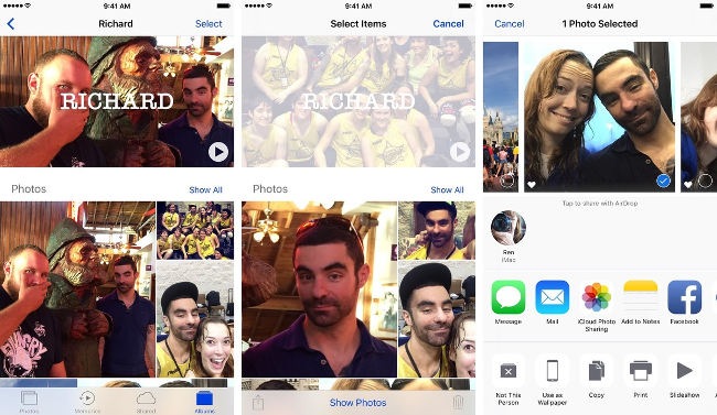 Complete the Photos app on iPhone / iPad - Part 3: Face detection feature on photos Picture 4