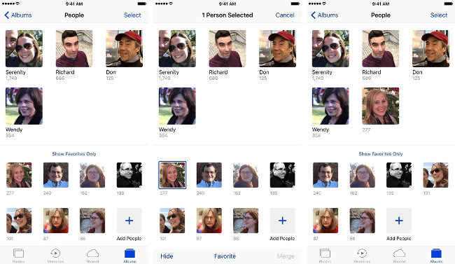 Complete the Photos app on iPhone / iPad - Part 3: Face detection feature on photos Picture 5