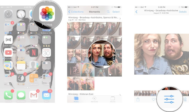 Complete the Photos app on iPhone / iPad - Part 4: Edit photos Picture 3