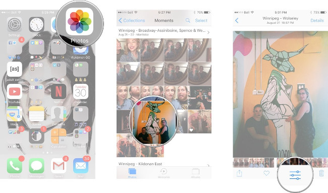 Complete the Photos app on iPhone / iPad - Part 4: Edit photos Picture 5