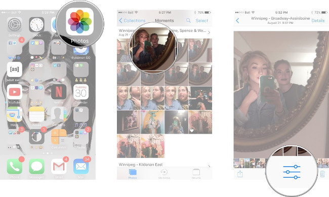 Complete the Photos app on iPhone / iPad - Part 4: Edit photos Picture 7
