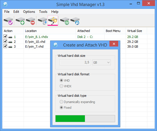 Complete usage of Simple VHD Manager Picture 4