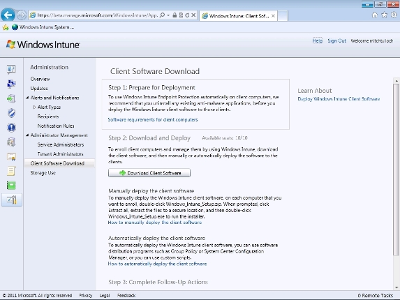 Computer management with Windows Intune - Part 2: Prepare the environment Picture 2