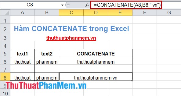 CONCATENATE function (string concatenation function) in Excel Picture 3