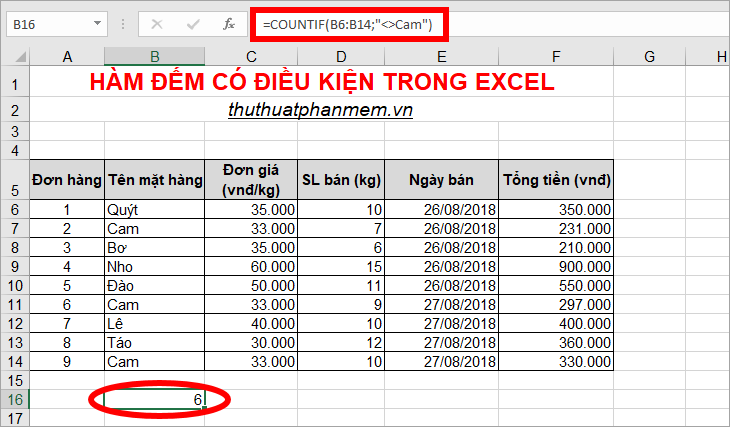 Conditional counting function in Excel Picture 4