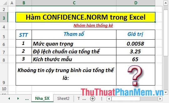 CONFIDENCE.NORM function - The function returns the confidence interval of the population by using a normalized distribution in Excel Picture 2