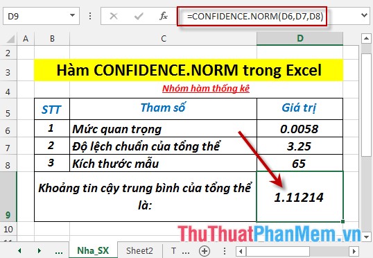 CONFIDENCE.NORM function - The function returns the confidence interval of the population by using a normalized distribution in Excel Picture 4