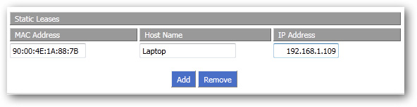 Configuration, static DHCP settings on DD-WRT router Picture 8