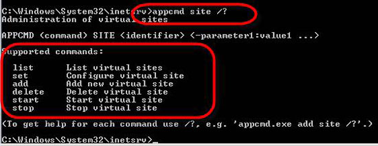 Configure IIS 7 from the command line using Appcmd.exe - Part 1 Picture 1