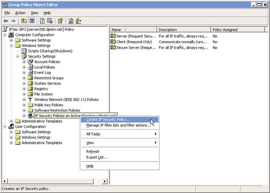 Configure IPSec Policy through GPO - TipsMake.com