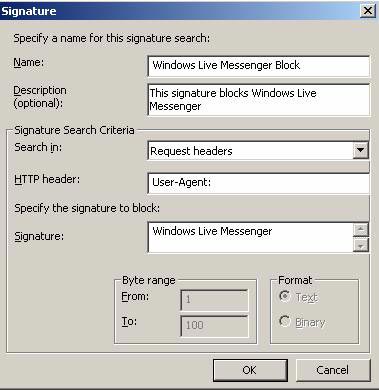Configure ISA Server 2006 HTTP Filter Picture 10