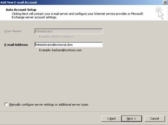 Configure Outlook 2007 with Exchange Server 2007 Picture 4