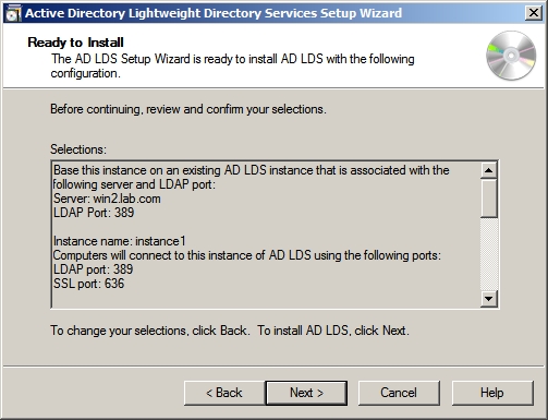 Configure the Lightweight Directory Service service - Part 4 Picture 11