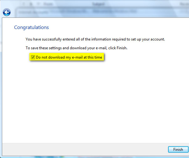 Configure Window Mail to connect to Gmail Picture 10
