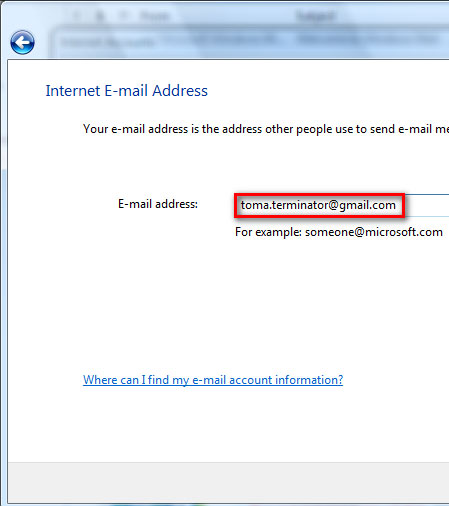 Configure Window Mail to connect to Gmail Picture 7