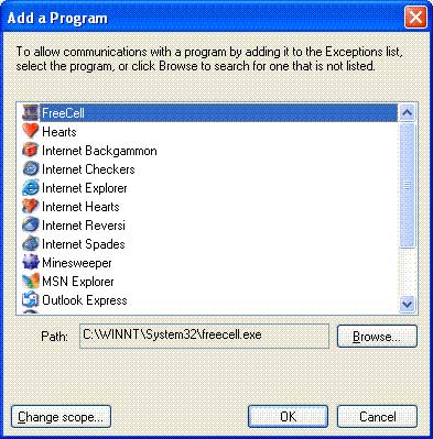 Configure Windows XP SP2 network protection technologies on a computer Picture 7