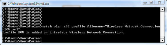 Configure wireless connection of Windows Vista from CLI with netsh wlan Picture 3