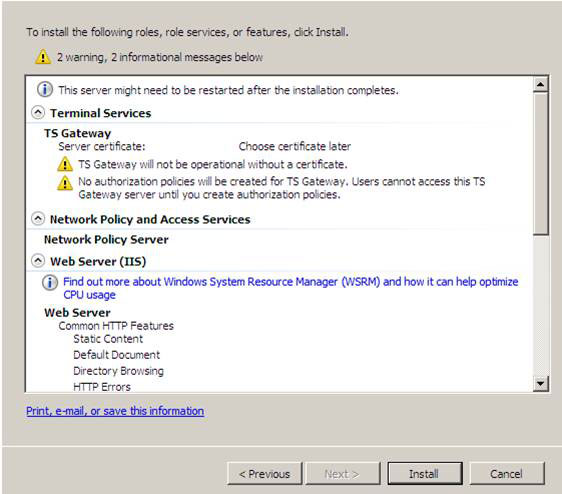 Configuring Terminal Services Gateway of Windows Server 2008 (Part 2) Picture 7