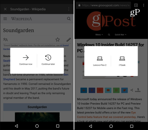 Connect your Android phone to Windows 10 with Continue on PC Picture 7