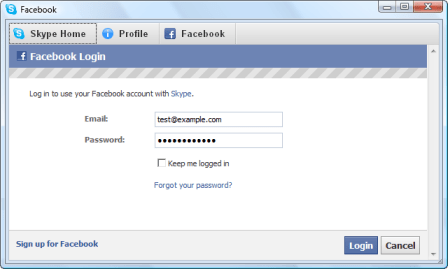 Connect your Facebook account to Skype Picture 6