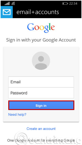 Connect your Gmail account with Windows Phone 8.1 Picture 7
