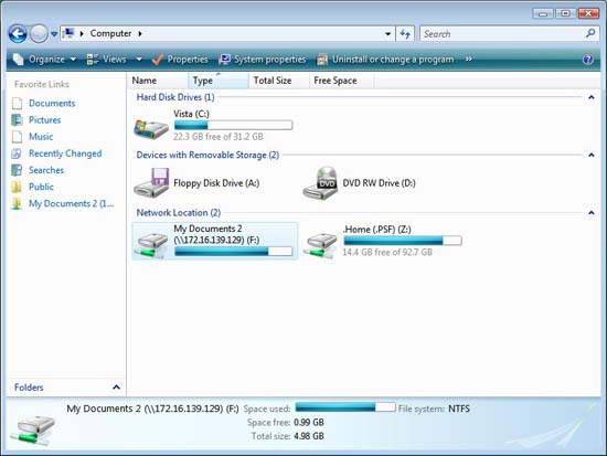 Connect your Windows XP computer from Windows Vista Picture 11