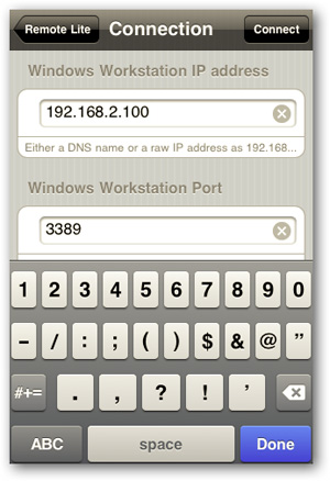 Control remote computers via Remote Desktop mechanism with iPhone, iPad or iPod Touch Picture 6