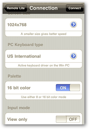 Control remote computers via Remote Desktop mechanism with iPhone, iPad or iPod Touch Picture 7
