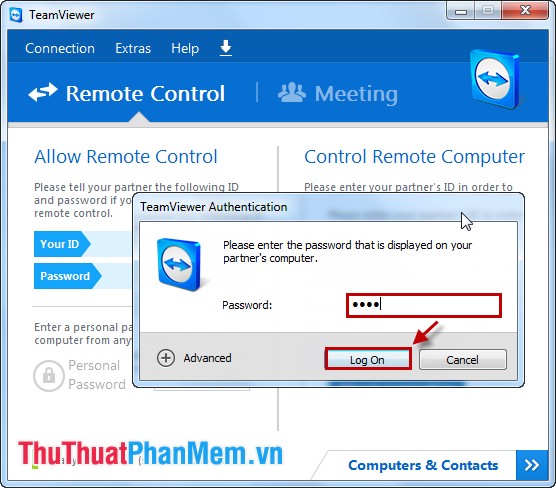 teamviewer remote control without password