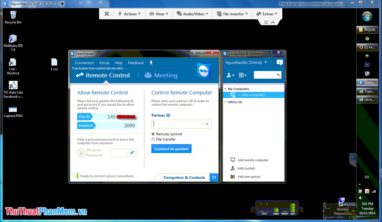 Control remote computers with Teamviewer Picture 9