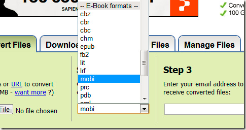 Convert PDF format to EPUB, MOBI or HTML Picture 5