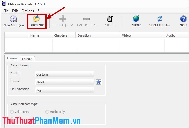 Convert video formats, format with XMedia Recode Picture 1