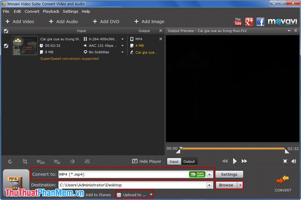 Convert Video formats with Movavi Video Suite software Picture 6