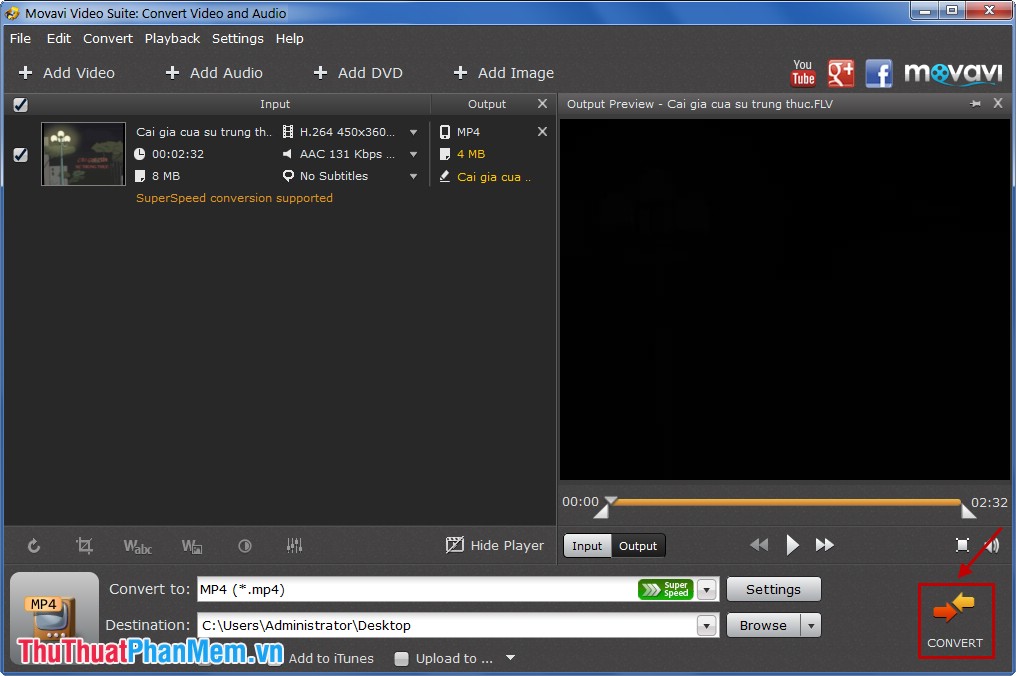 Convert Video formats with Movavi Video Suite software Picture 7