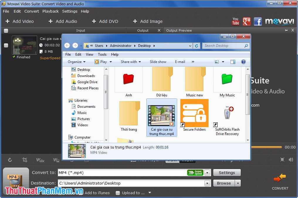 Convert Video formats with Movavi Video Suite software Picture 8