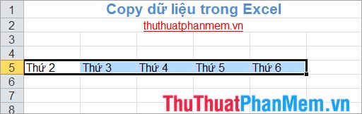 Copy, copy data in Excel Picture 5
