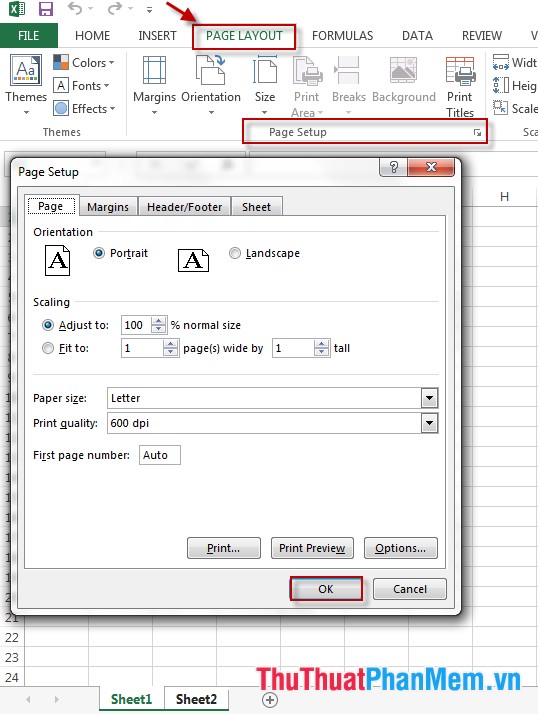 how to page setup borderless in excel mac os