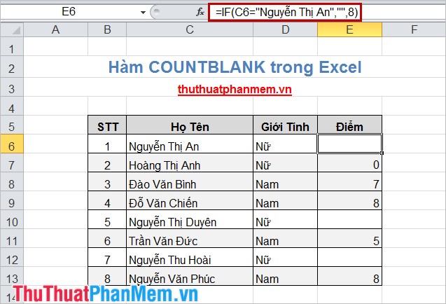COUNTBLANK function - Count the number of blank (empty) cells in a selected range or array in Excel Picture 2