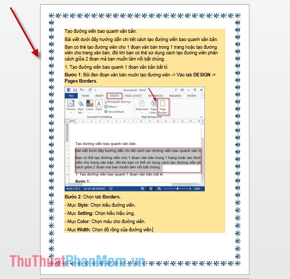Create a border around Word documents Picture 9