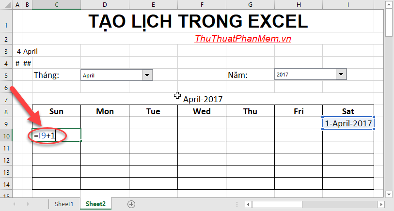Create a calendar in Excel Picture 26