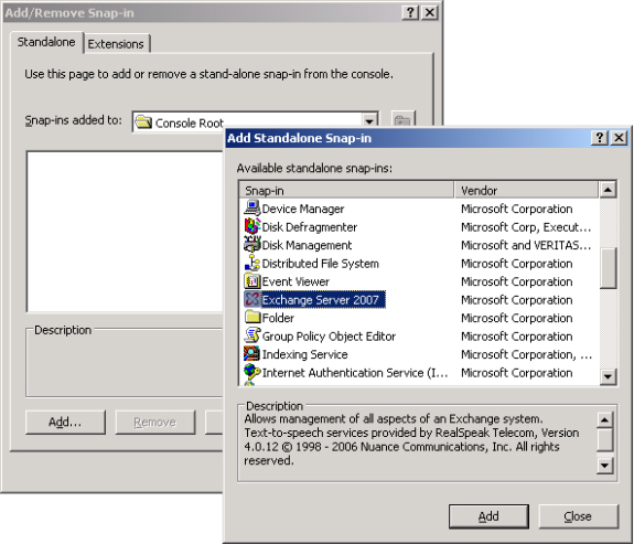 Create a custom management interface for Exchange 2007 Picture 2