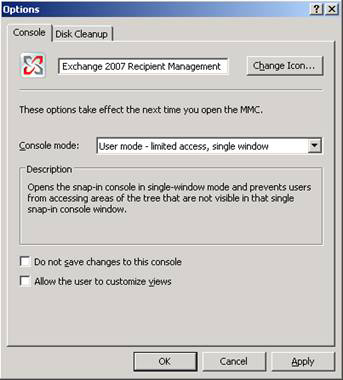 Create a custom management interface for Exchange 2007 Picture 7