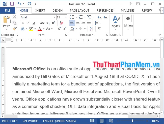 Create a password for a PDF file with Word 2013 Picture 1