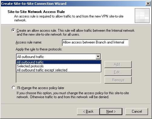 Create a Site-to-site VPN on ISA 2006 (Part 4) Picture 15