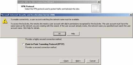 Create a Site-to-site VPN on ISA 2006 (Part 4) Picture 4