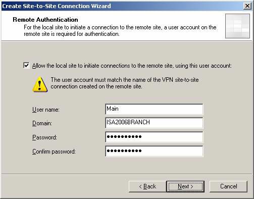 Create a Site-to-site VPN on ISA 2006 (Part 4) Picture 8
