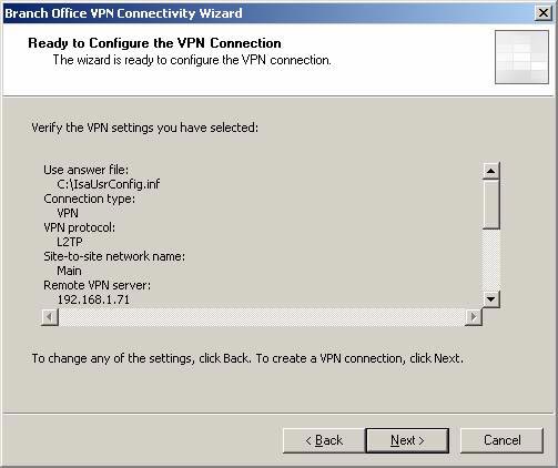 Create a Site-to-site VPN on ISA 2006 (Part 5) Picture 29