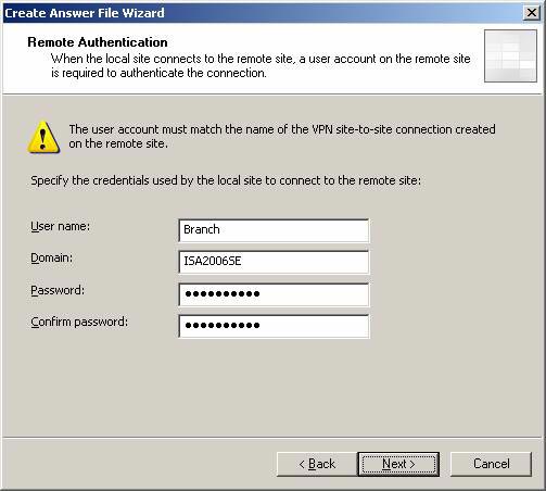 Create a Site-to-site VPN on ISA 2006 (Part 5) Picture 8