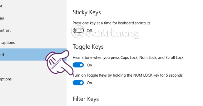 Create a tone when pressing Caps Lock, Num Lock, or Scroll Lock Windows 10 Picture 4