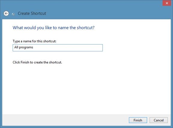 Create all shortcut programs on Windows 8 Desktop screen Picture 3